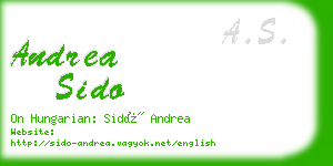 andrea sido business card